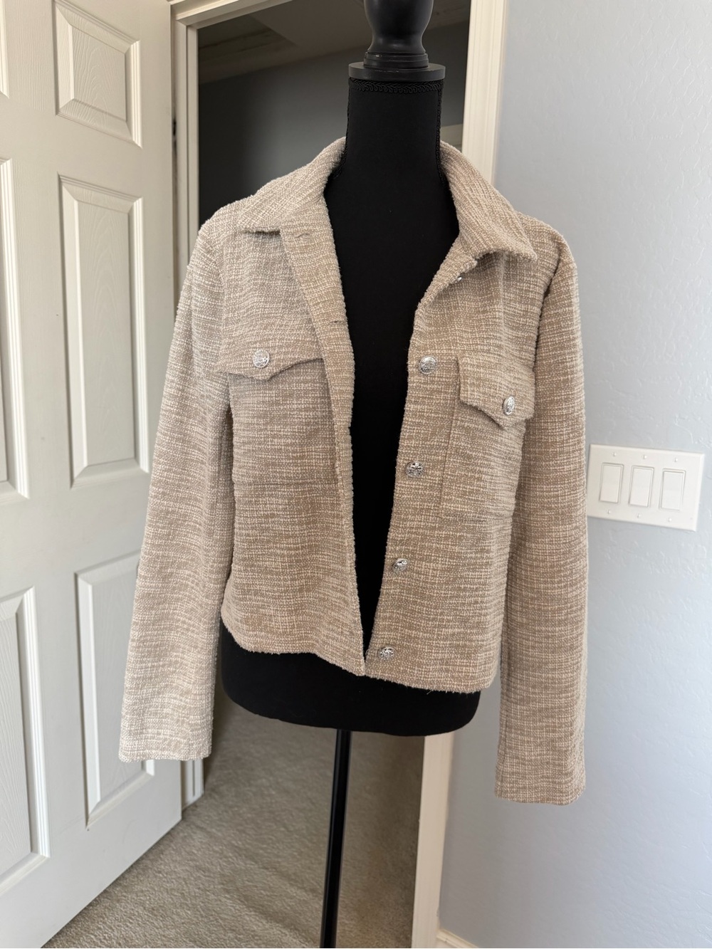 Beige Women’s Tweed Jacket
